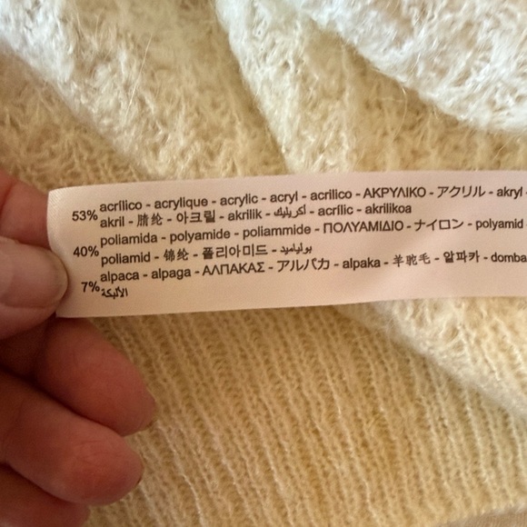 Zara Ivory Acrylic/Alpaca Blend Turtleneck Sweater - Picture 7 of 10